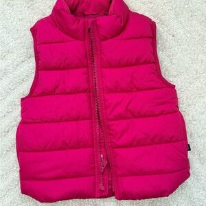 NWOT Baby GAP Toddler Girl’s Pink Puffer Vest - Size 3T